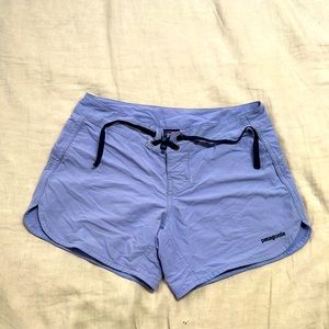 Patagonia Wavefarer Board Drawstring Shorts Sz 0 Womens Blue Quick Dry Swim